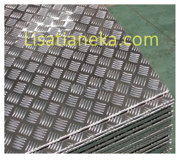 tampilan permukaan aluminium kembang